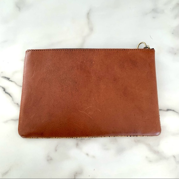 NWT Madewell Leather Pouch Clutch: Dotted Calf Hair Edition - Picture 5 of 7
